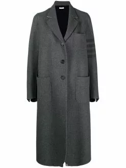 Thom Browne notched-lapel single-breasted coat