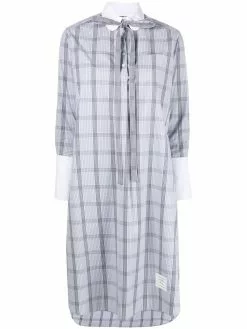 Thom Browne check-print shirt dress