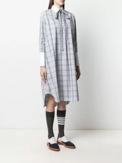 Thom Browne check-print shirt dress
