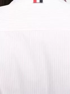 Thom Browne pinstripe tie-fastening shirt