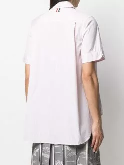 Thom Browne pinstripe tie-fastening shirt