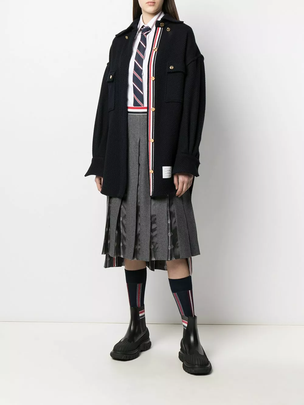 Thom Browne Supersized tweed shirt shirts of women 2 Thom Browne supersized tweed shirt