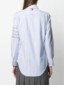 Thom Browne point collar button-down 4-Bar shirt