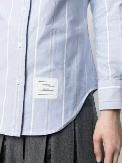 Thom Browne point collar button-down 4-Bar shirt