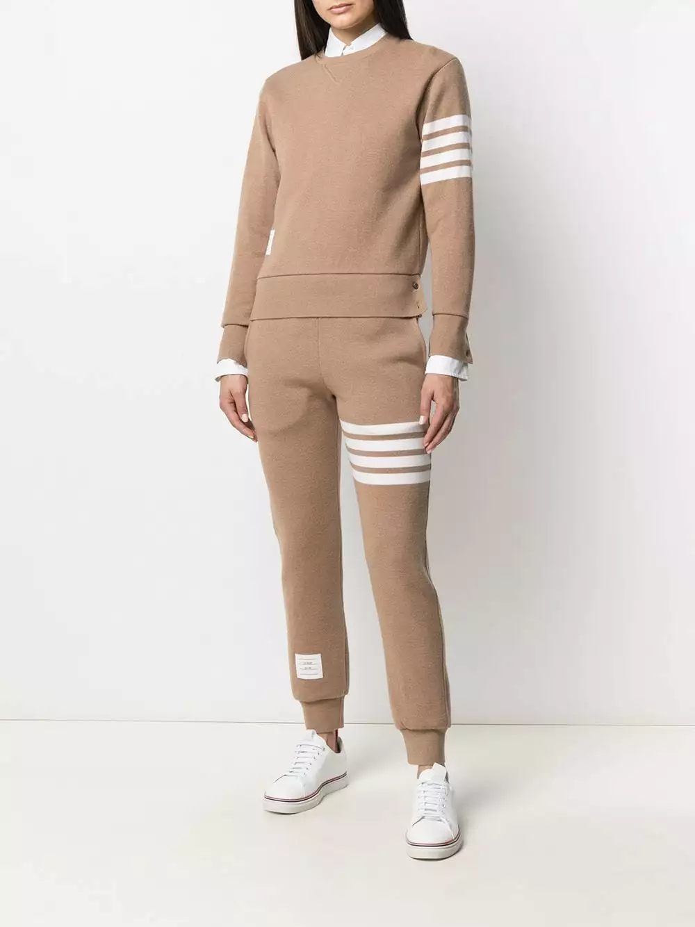 Thom Browne Long sleeve 4 Bar stripe sweatshirt sweaters of women 2 Thom Browne long-sleeve 4-Bar stripe sweatshirt