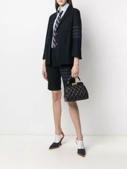 Thom Browne 4-Bar stripe twill sack jacket