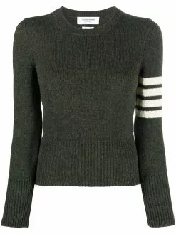 Thom Browne jersey stitch classic crew neck 4-Bar jumper
