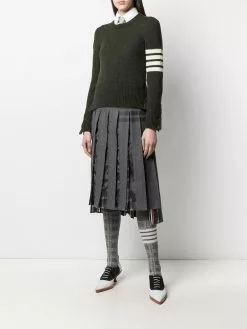 Thom Browne jersey stitch classic crew neck 4-Bar jumper