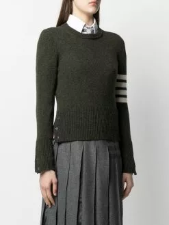 Thom Browne jersey stitch classic crew neck 4-Bar jumper