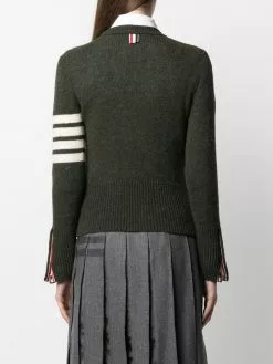 Thom Browne jersey stitch classic crew neck 4-Bar jumper