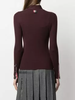 Thom Browne neck tie cashmere jumper