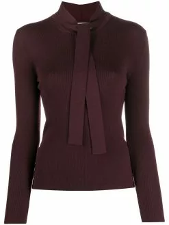 Thom Browne neck tie cashmere jumper