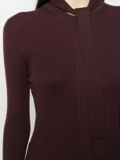 Thom Browne neck tie cashmere jumper