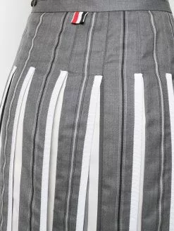 Thom Browne back pleated wool skirt