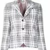 Thom Browne tartan-check tweed jacket