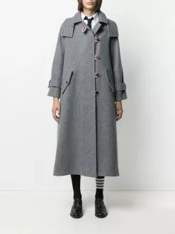 Thom Browne RWB-stripe long duffle coat