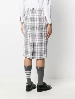 Thom Browne tartan-check pencil skirt