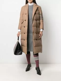 Thom Browne 4-Bar padded double-breasted coat