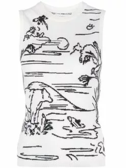 Thom Browne patterned intarsia-knit sweater vest