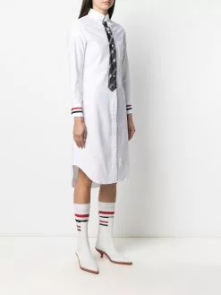 Thom Browne Button front tie detail shirt dress day dresses of women 9 Thom Browne button-front tie-detail shirt dress
