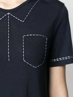 Thom Browne trompe l'oeil pleated stitch detail polo dress