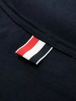 Thom Browne trompe l'oeil pleated stitch detail polo dress