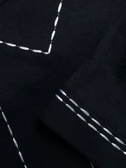 Thom Browne trompe l'oeil pleated stitch detail polo dress