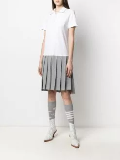 Thom Browne bi-colour polo shirt dress