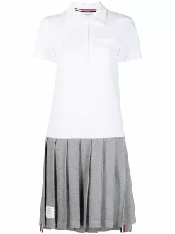 Thom Browne bi-colour polo shirt dress