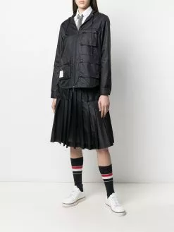 Thom Browne zip-up hooded jacket