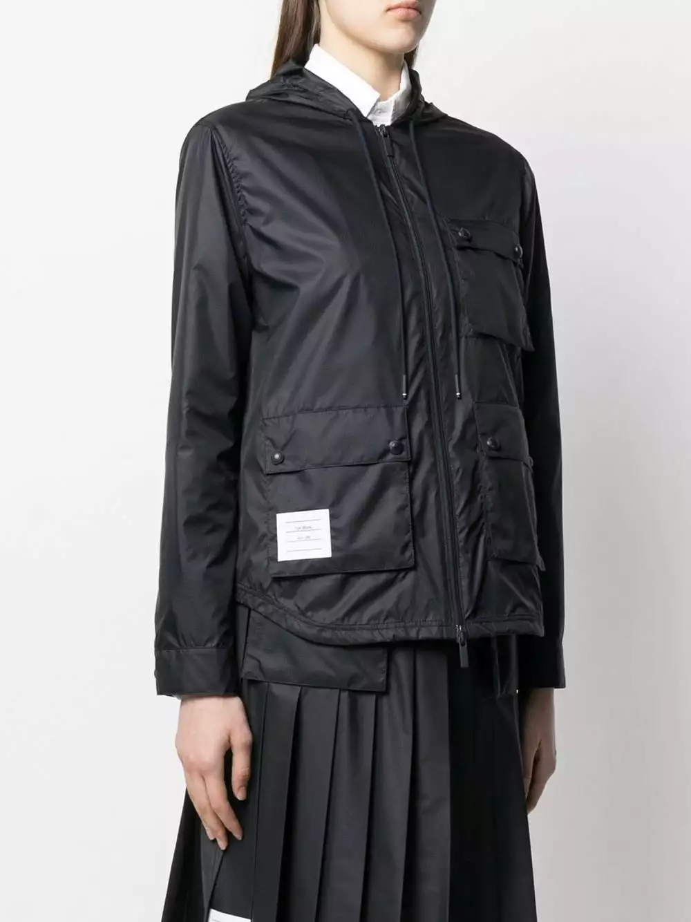 Thom Browne Zip up hooded jacket trench coats & raincoats of women 3 Thom Browne zip-up hooded jacket