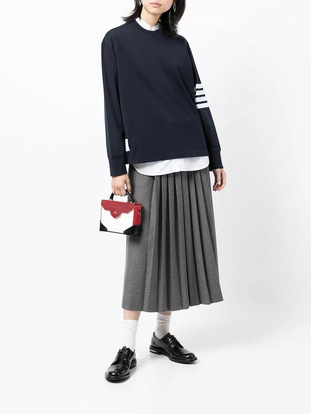 Thom Browne 4 Bar crew neck sweatshirt performance t-shirts of women 2 Thom Browne 4-Bar crew-neck sweatshirt