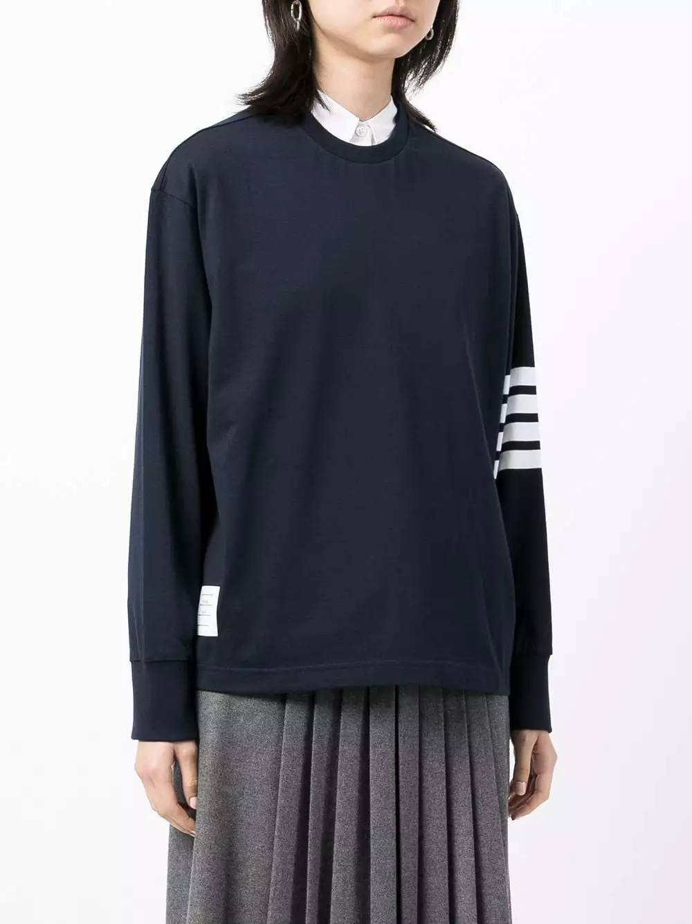 Thom Browne 4 Bar crew neck sweatshirt performance t-shirts of women 3 Thom Browne 4-Bar crew-neck sweatshirt