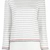 Thom Browne striped half Milano stitch crew neck jumper