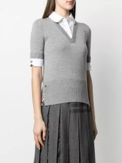 Thom Browne v-neck shirt pullover