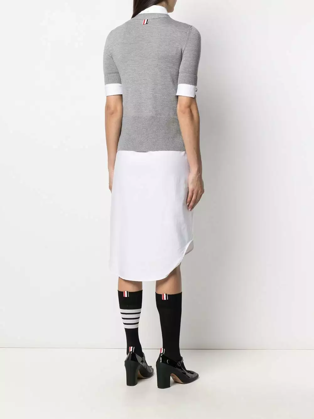 Thom Browne Short sleeve V neck cardigan shirtdress day dresses of women 4 Thom Browne short-sleeve V-neck cardigan shirtdress