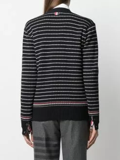 Thom Browne RWB stripe v-neck cardigan