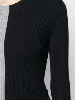 Thom Browne Funmix 1/2 & 1/2 rib stitch crew neck jumper