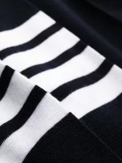 Thom Browne 4-Bar stripe pleat-detail knitted dress