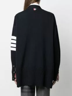 Thom Browne oversized 4-Bar stripe cardigan