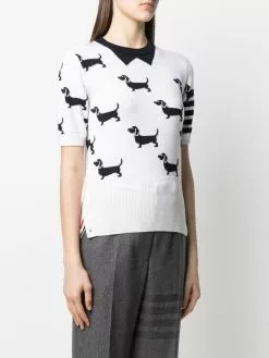 Thom Browne Hector intarsia knit top knitted tops of women 7 Thom Browne Hector intarsia-knit top