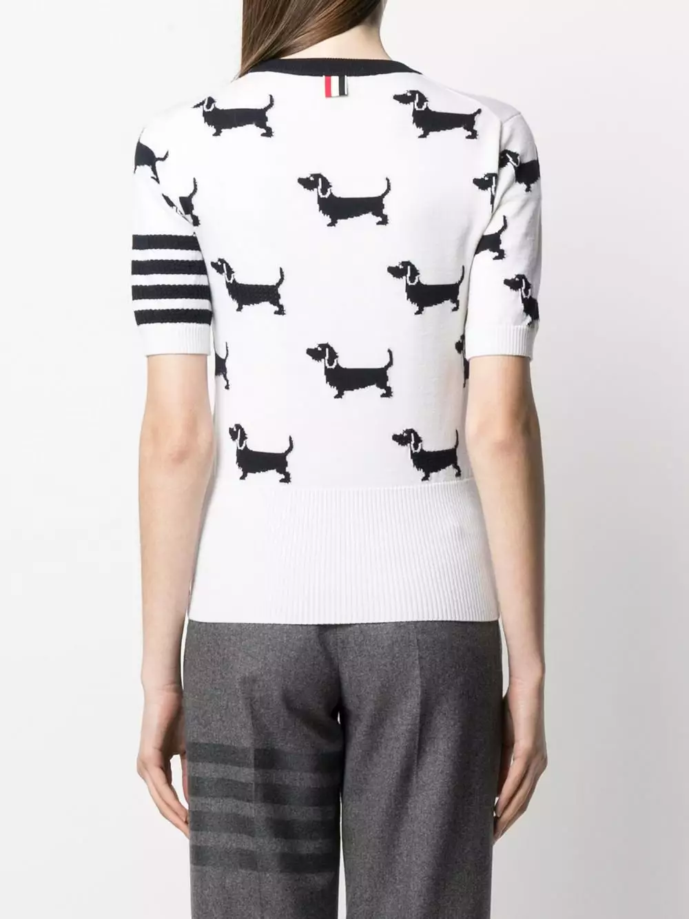 Thom Browne Hector intarsia knit top knitted tops of women 4 Thom Browne Hector intarsia-knit top