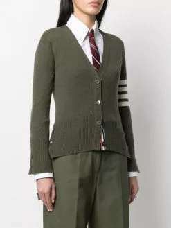 Thom Browne 4-Bar classic V-neck cardigan