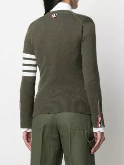 Thom Browne 4-Bar classic V-neck cardigan
