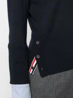 Thom Browne crew neck cardigan-shirt combo