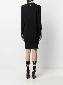 Thom Browne RWB stripe textured stitch polo dress