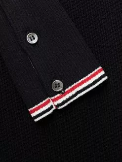 Thom Browne RWB stripe textured stitch polo dress