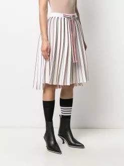 Thom Browne RWB knife-pleat skirt