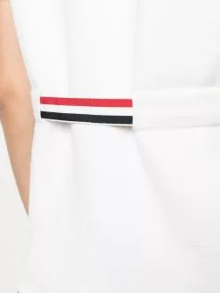 Thom Browne RWB-belt oversized polo shirt