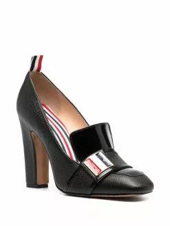 Thom Browne block-heeled loafers with logo enamel detail